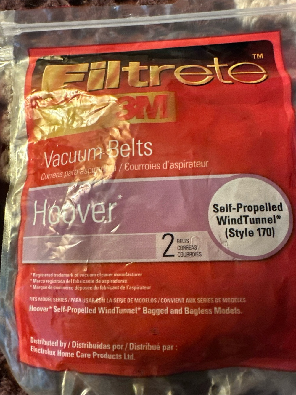 Filtrete 3M Vacuum Belts for Hoover - Red Pack (2 Pack)
